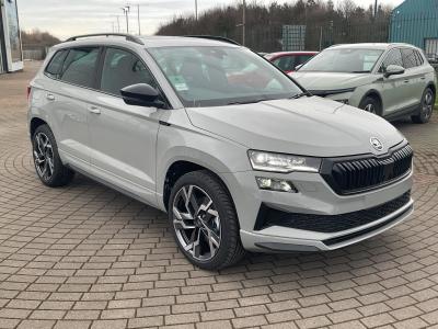 Skoda Karoq 2.0 TSI SportLine Edition DSG 4WD Euro 6 (s/s) 5dr SUV Petrol Meteor GreySkoda Karoq 2.0 TSI SportLine Edition DSG 4WD Euro 6 (s/s) 5dr SUV Petrol Meteor Grey at Derek Slack Motors Middlesbrough