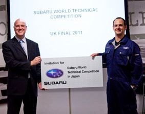 Chris Harrison, number one Subaru Technician