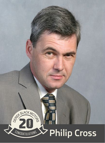 Phil Cross, the first member of staff to celebrate 20 years service